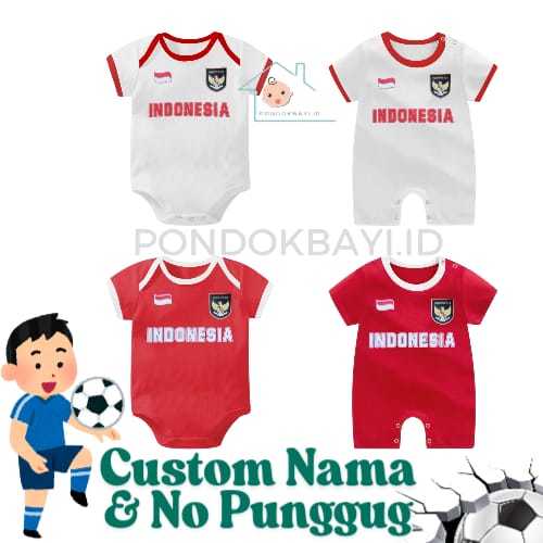 Romper Bola bayi indonesia / Jumper Bola baby Jersey Liga Club Bola Newborn -12 bulan Laki Laki Pere