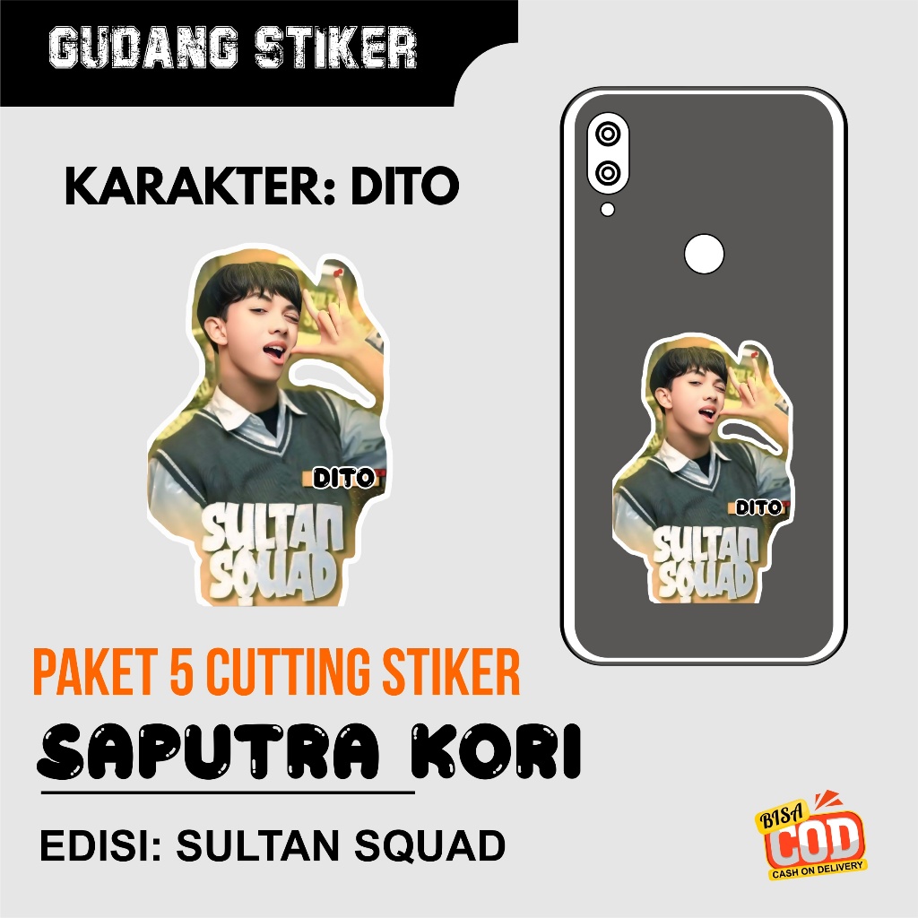 

Paket Stiker Cutting SAPUTRA KORI - SULTAN SQUAD Karekter Dito isi 5 Biji