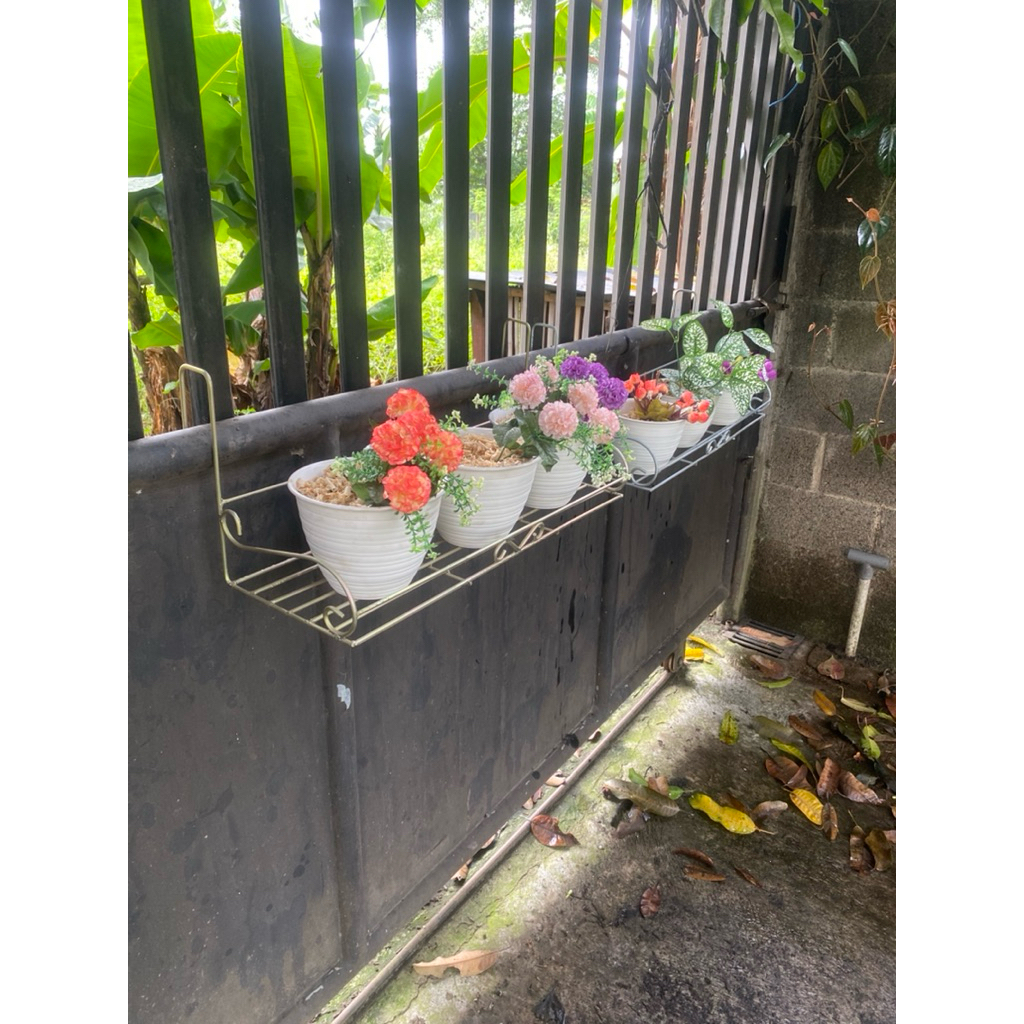 Termurah  Finishing galvanis Bukan Cat  Tidak akan Karat Standing Pot Tempel Pagar 20 x 60 Cm rak Po