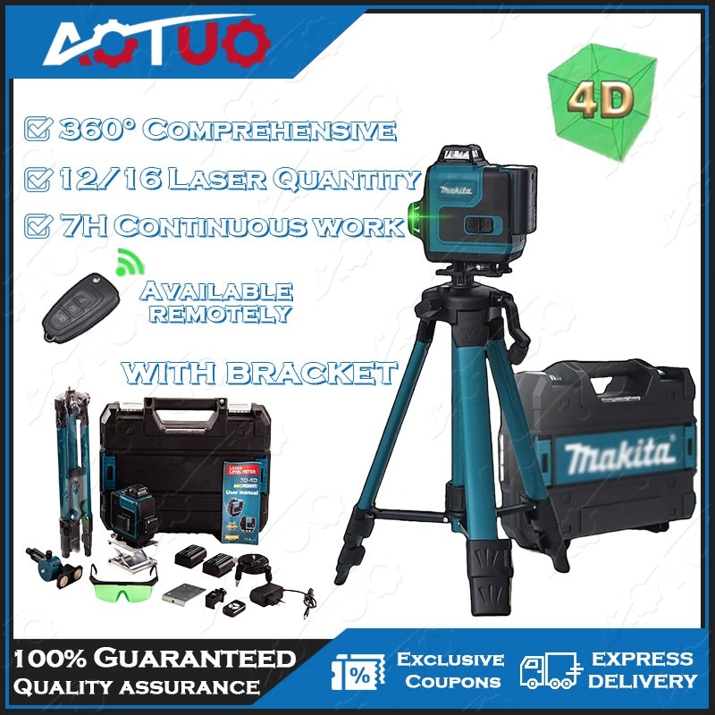 MT 12/16 garis laser 4D Laser hijau Bilah penyesuaian otomatis Kalibrasi otomatis 360°