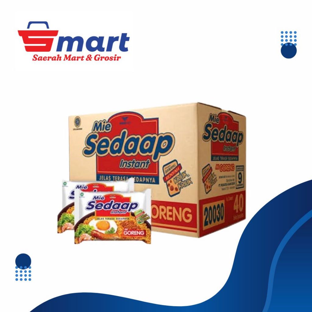 

Mie Sedaap Goreng 1 dus berisi 40 bungkus mie instan goreng