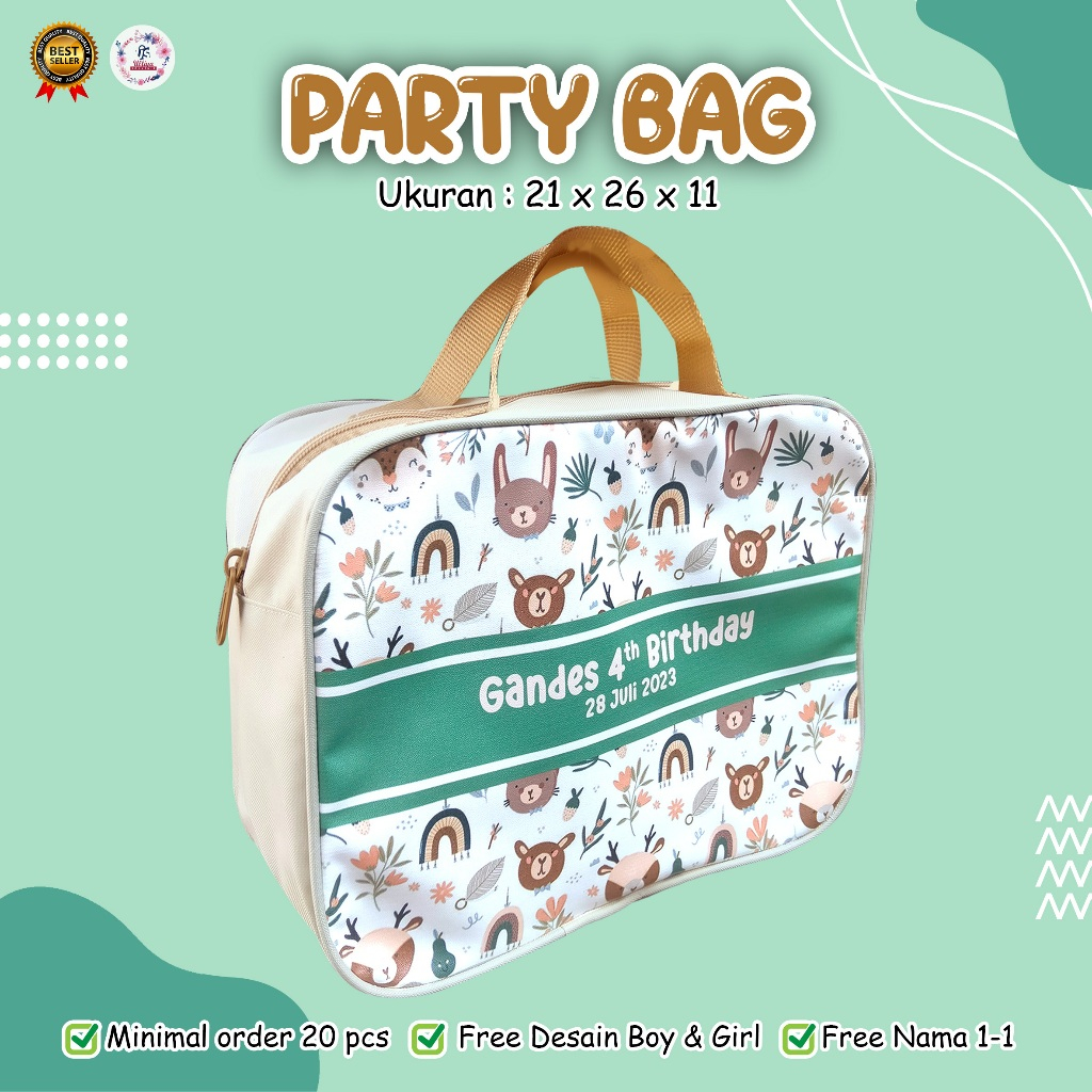 

PREMIUM MODEL PARTY BAG Tas Ultah Murah Di Bawah 15 Ribuan Tema Fox Rainbow Boho Pastel Dan Bisa Custom Tema Cewek Cowok, Foto, Nama Tamu