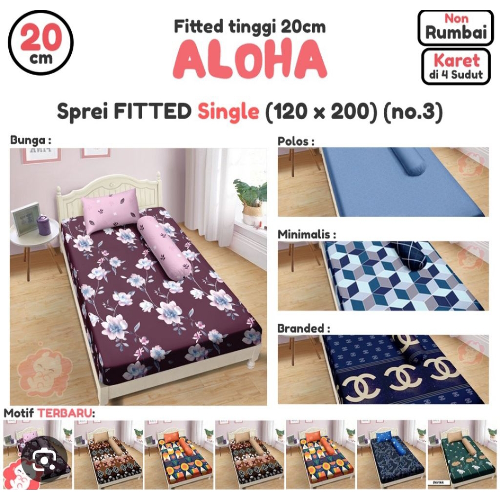 Sprei Aloha Ukuran 120x200