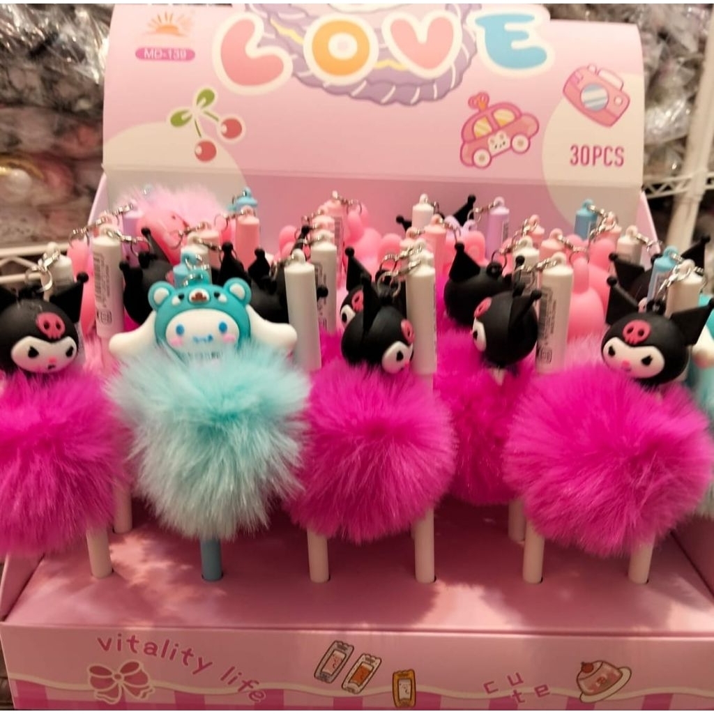 

1 BOX PEN POMPOM SANRIO ISI 30
