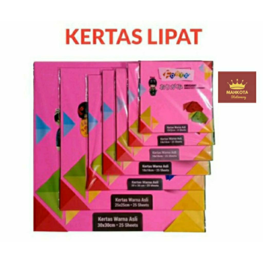 

Kertas Lipat Origami Forte Warna Campur isi 20 lembar