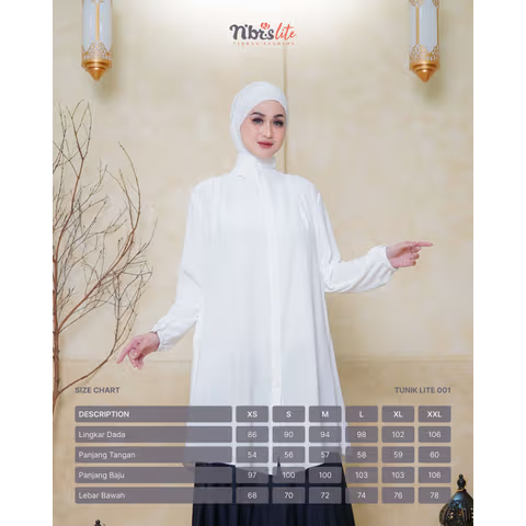 TUNIK LITE 001 TUNIK WANITA ATASAN WANITA TUNIK NIBRAS TUNIK POLOS