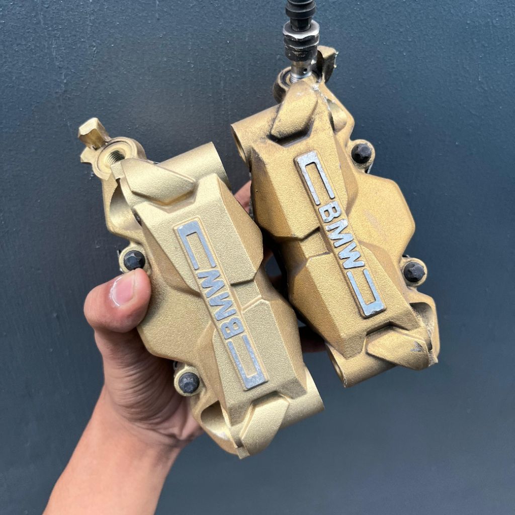 KALIPER BMW HAYES GOLD KANAN & KIRI ORIGINAL COPOTAN PICT 100MM KALIPER BMW ORIGINAL GOLD