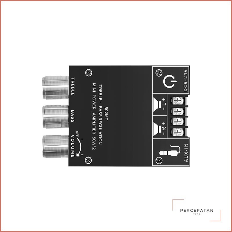 Papan penguat Bluetooth 5.0 ZK-502MT TPA3116D2 50Wx2+100W penguat Bluetooth Kelas D 2.1 saluran papa