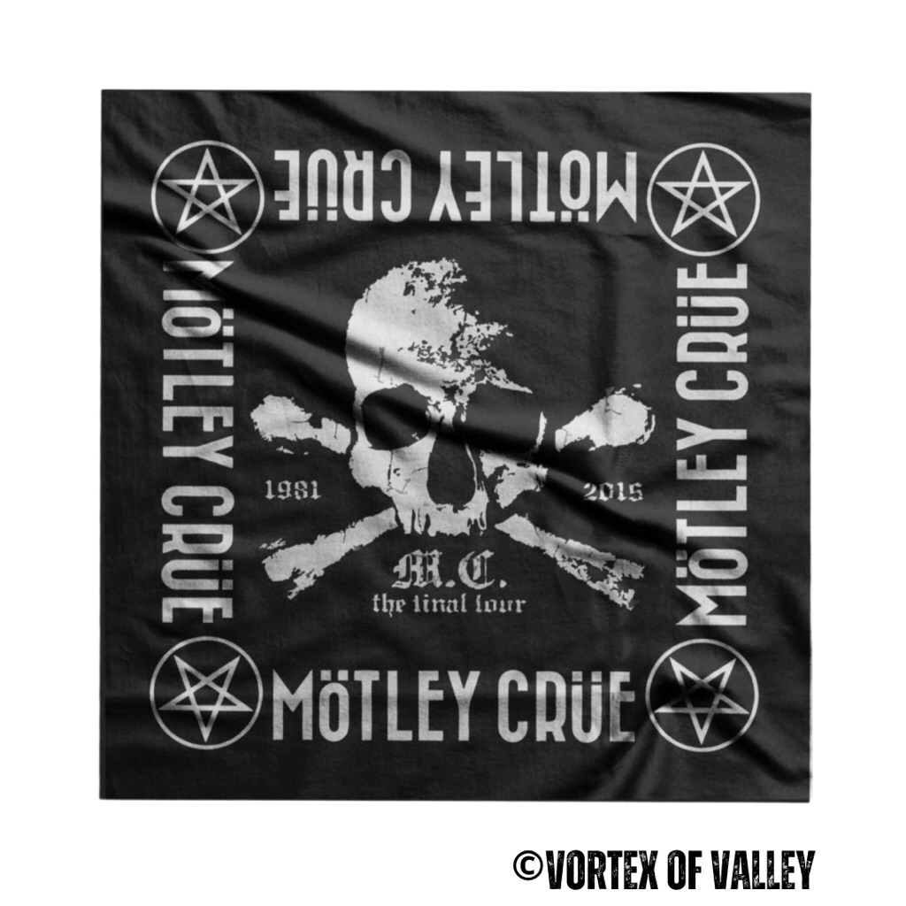 VoV - Slayer Bandana Syal Scarf Mask Premium Motif Tengkorak Skull Motley Crue