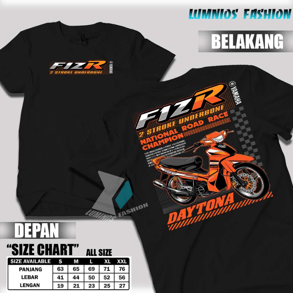 Kaos F1ZR 2STROKE DAYTONA Kaos YAMAHA F1ZR Baju F1ZR INDONESIA Bisa Cod 2025