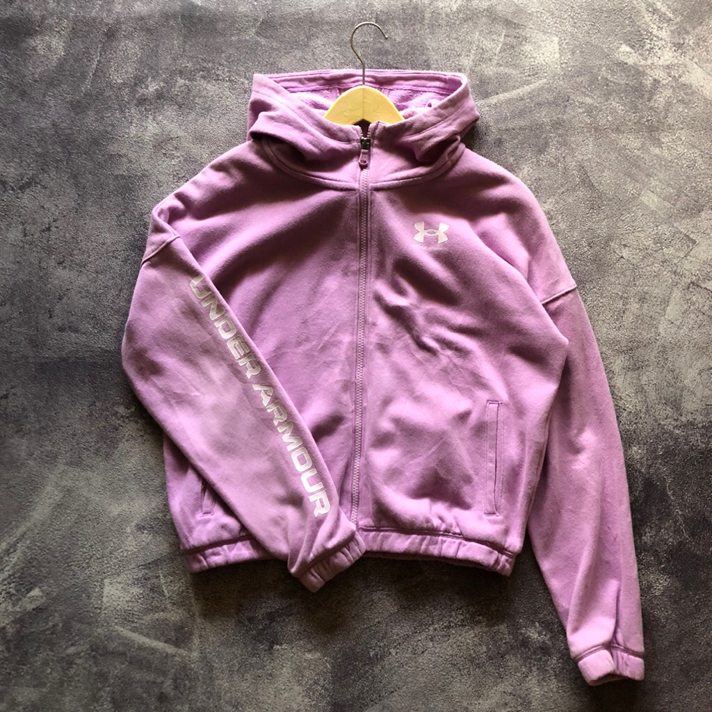 Cropped Hoodie UA Second Size L,Hoodie Gym Wanita Second Hoodie crop second hoodie small logo second