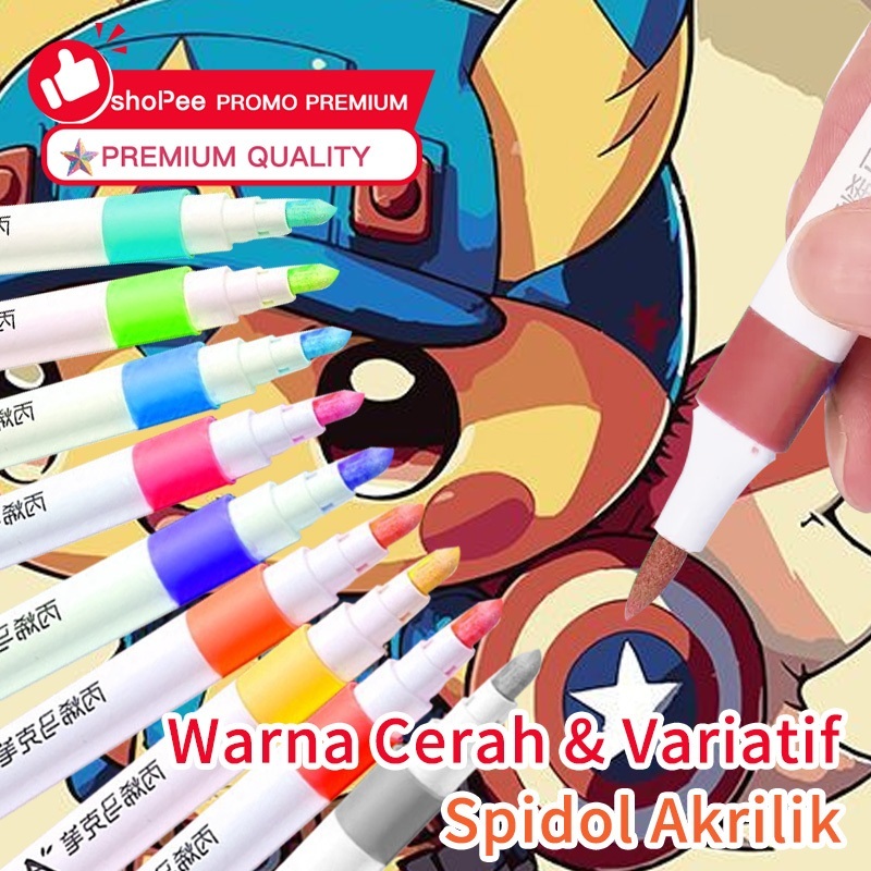 

Acrylic Marker Spidol Warna Warni 1 Set Sketch Marker DIY Painting Spidol Pastel Pulpen Drawing