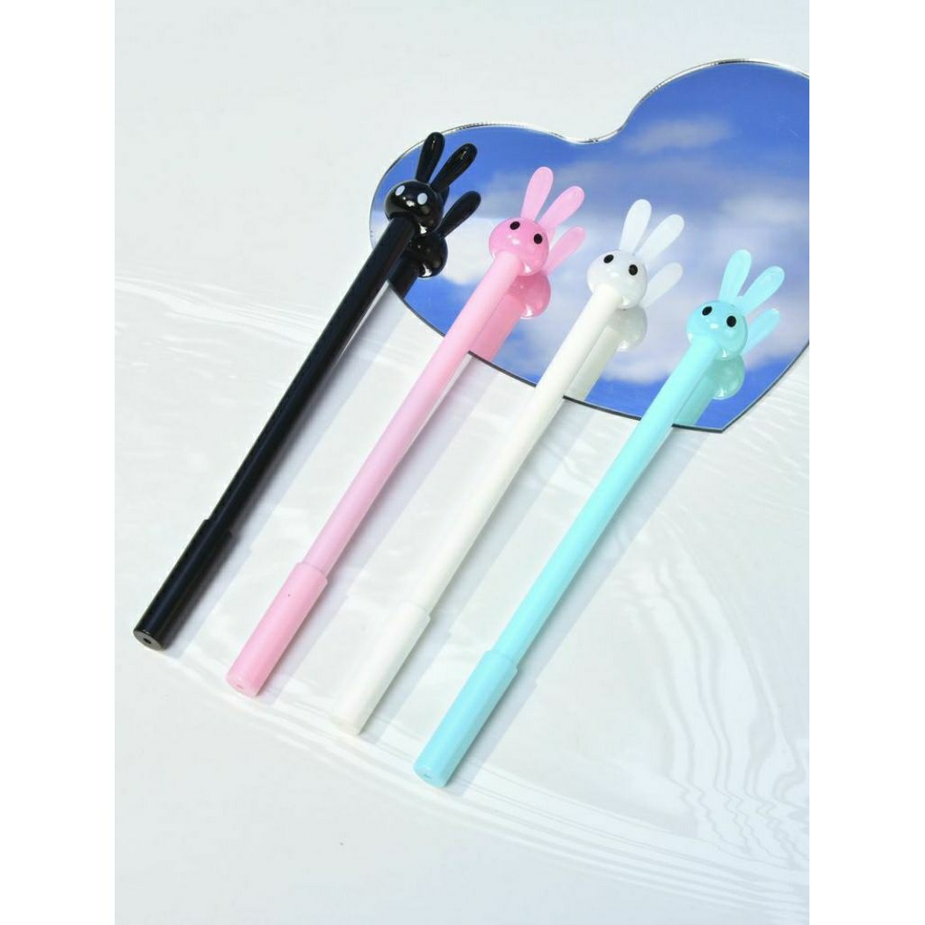 

pen karakter kelinci lucu/pen karakter rabbit/pen ink hitam /ketebalan 0,5/alat sekolah