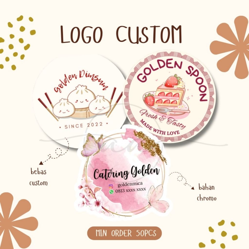 

STICKER LOGO CUSTOM / STICKER LABEL UNTUK USAHA / STICKER PRODUK