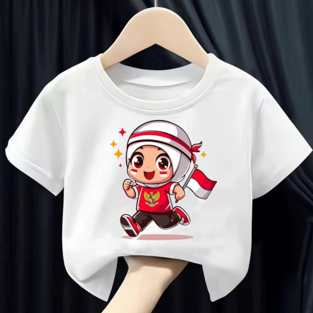 17 Agustus Kaos Agutusan Anak Perempuan Baju 17 Agustus Anak Perempuan Kaos Anak Cewek