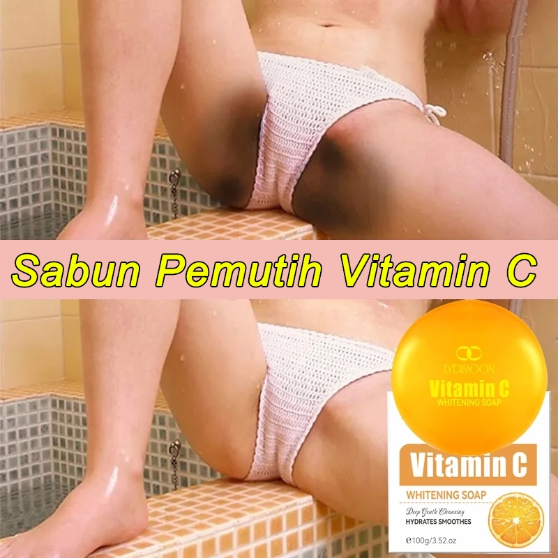 Sabun Vitamin C pemutih badan Sabun mandi wangi tahan lama Sabun pemutih badan permanen 100G Wangi t