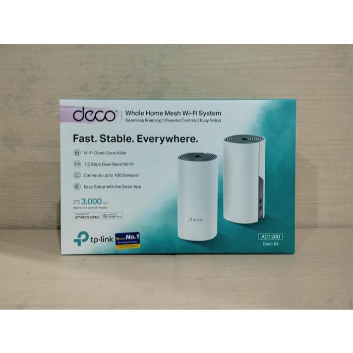 TPLINK Deco E4 AC1200 AC1200 Whole Home Mesh WiFi System (2 PACK)