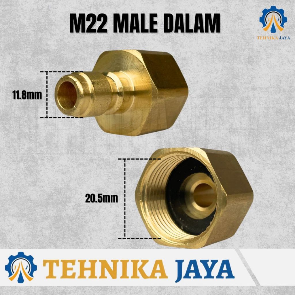 Quick release adaptor M22 female adaptor output mesin jet cleaner - Adaptor selang quick release M22