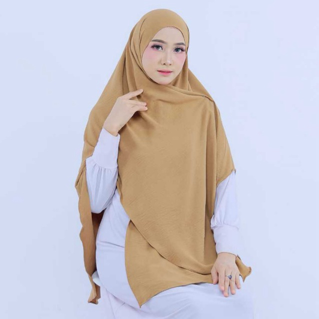 𝗛𝘂𝗻𝗻𝘆𝗥𝘂𝗯𝗯𝘆​ - Azzura | Hijab Pashmina Oval Crinkle Jumbo / 200cm
