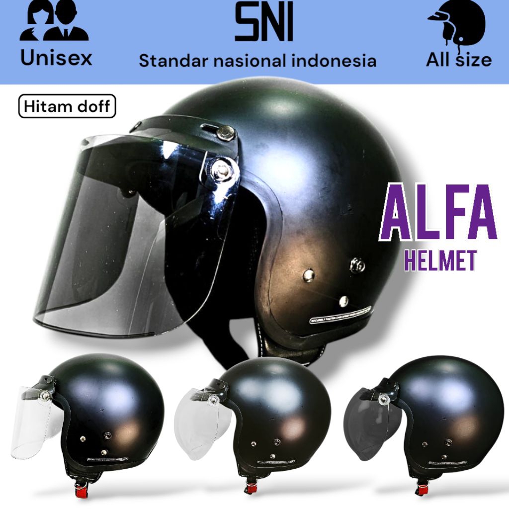 Helm Retro Cargloss / Helm Dewasa Model Cargloss #HITAM DOFF #COWO CEWE DEWASA || FREE VISOR