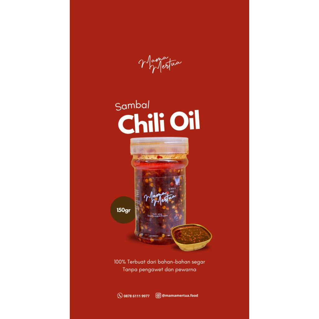 

MAMA MERTUA FOOD - CHILI OIL UKURAN 150GR