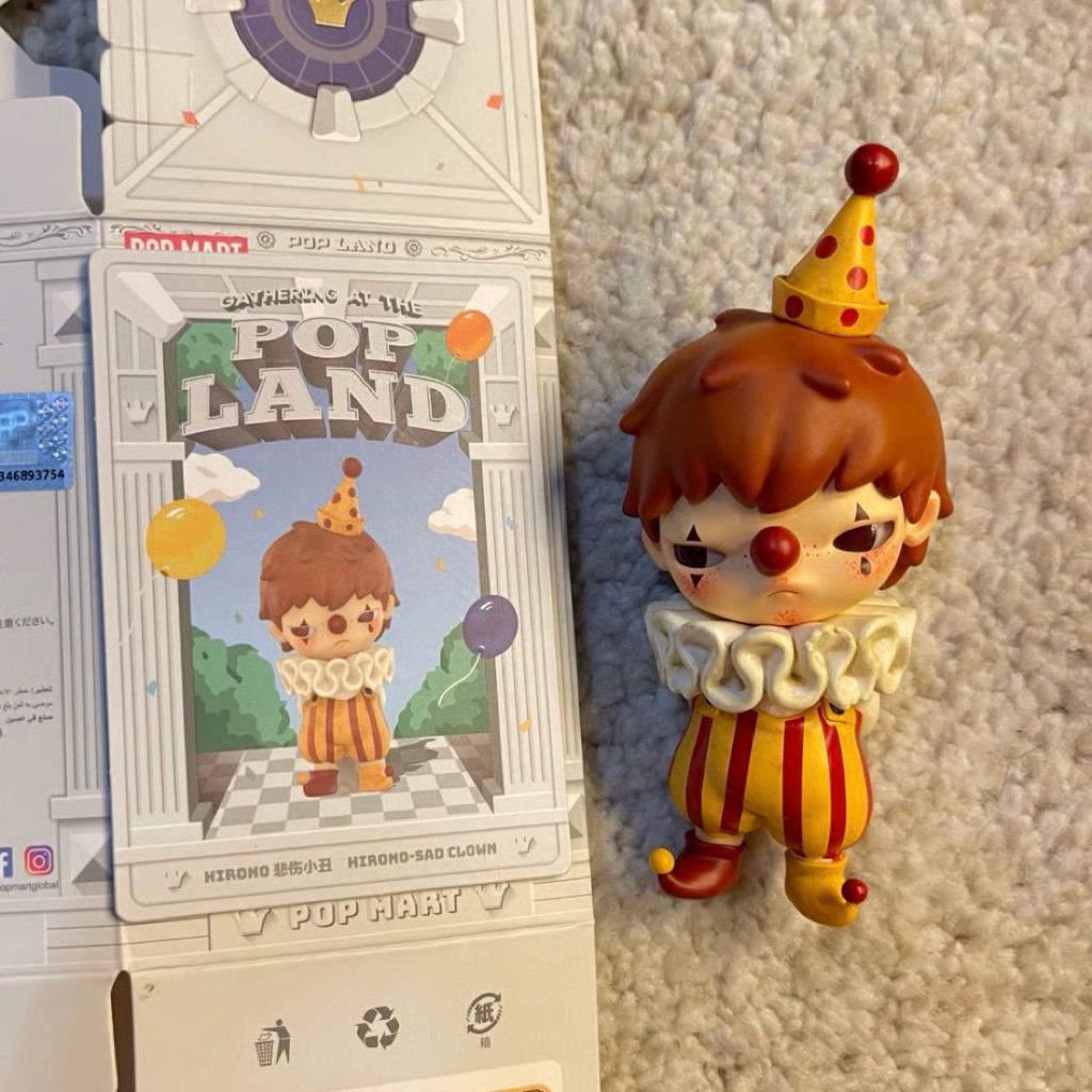 (Ready Stock) Pop Mart Pop Land Series Hirono Sad Clown / Popmart Popland Hirono