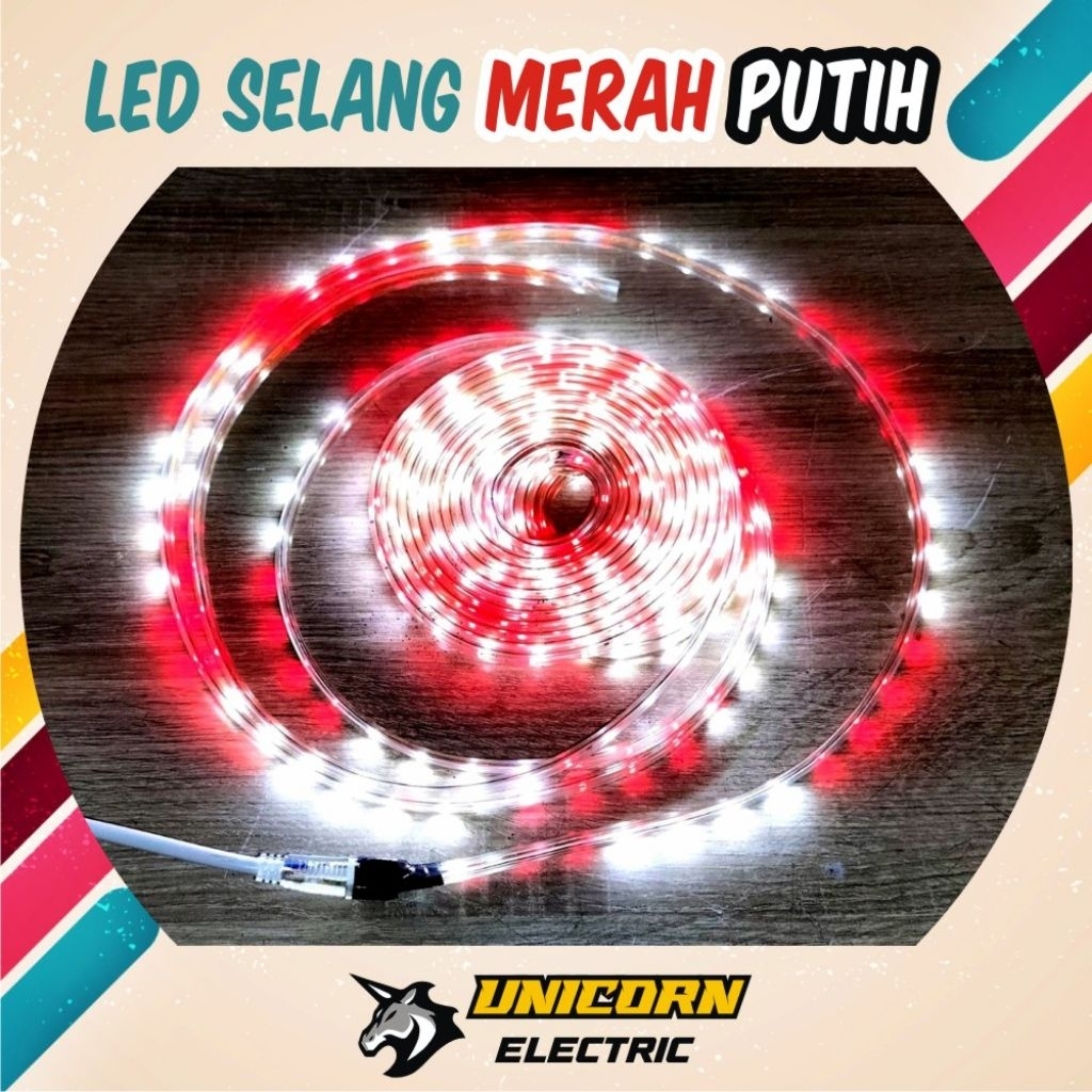 lampu hias led selang merah putih