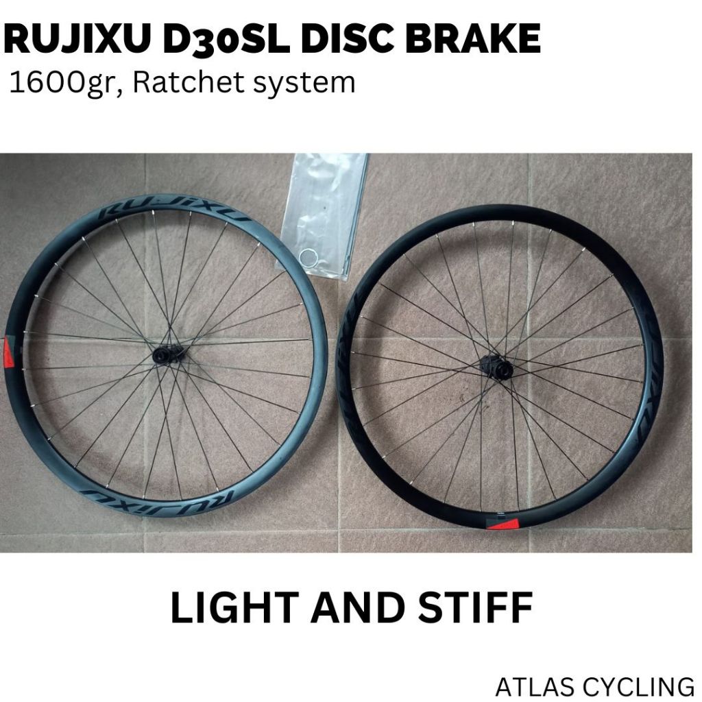 Wheelset Rujixu 700c Disc Brake 40mm G3 Spoke Alloy Hub Carbon