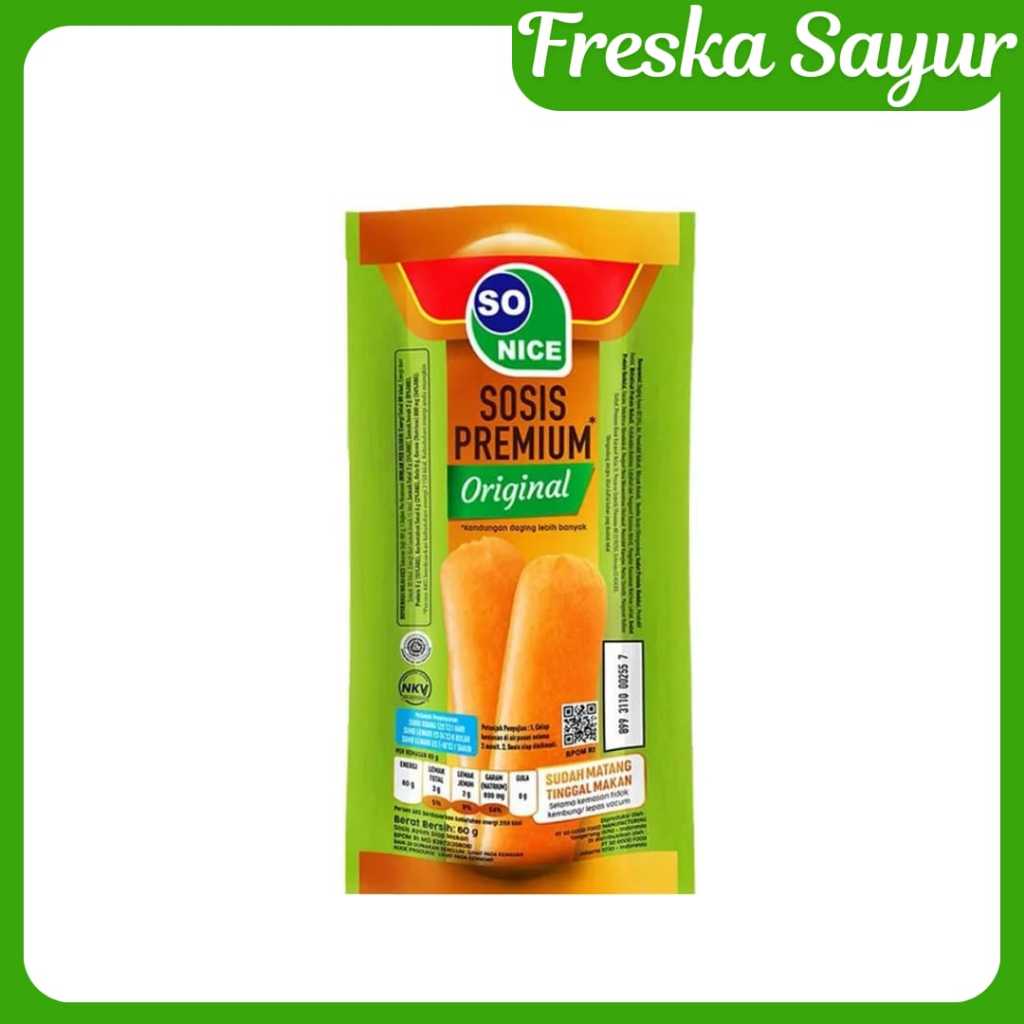 

Sosis Premium So Nice I Siap Makan Rasa Original 60 gr