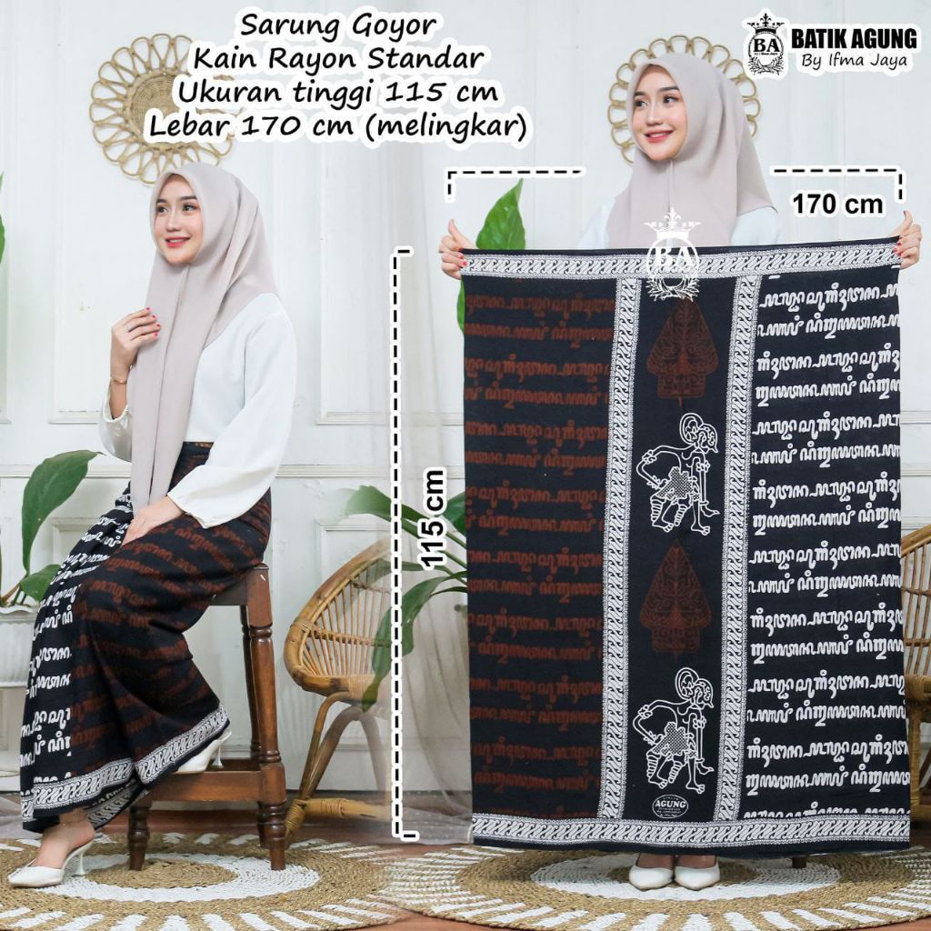 sarung Goyor(ABG)motif wayang honocoroko bahan adem dan nyaman di pake