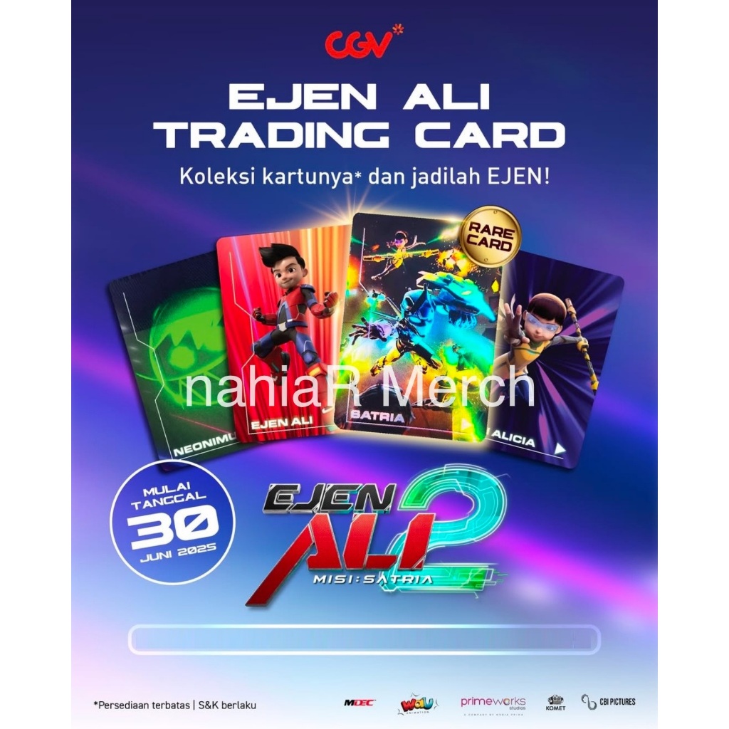 Ejen Ali: The Movie 2 x CGV Official Trading Card