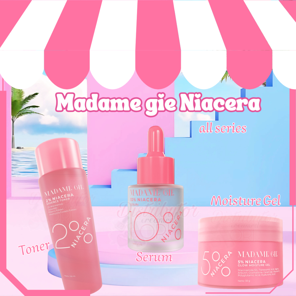 Madame Gie Skin Barrier Moisturizer - Niacera 5% Toner - Niacera 2% Serum - Niacera 10% | ALL SERIES