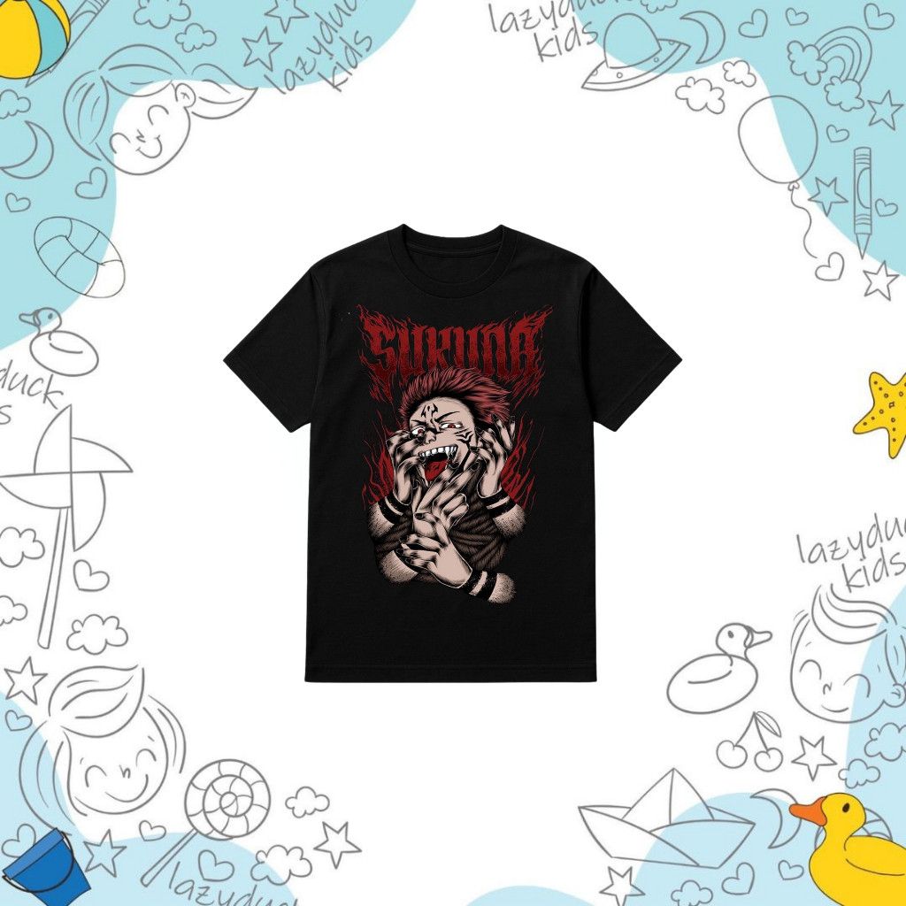 KAOS TSHIRT ANAK ANIME SUKUNA | BAJU ANIME ANAK LAKI LAKI DAN ANAK PEREMPUAN
