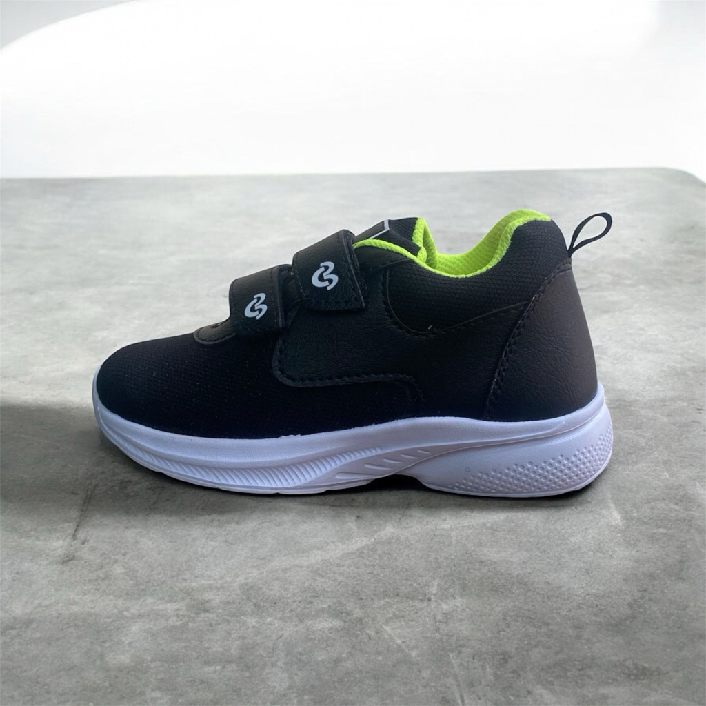 Sepatu Anak Sekolah SD SMP Laki-laki Perempuan Hitam Putih Hijau Size 30-38