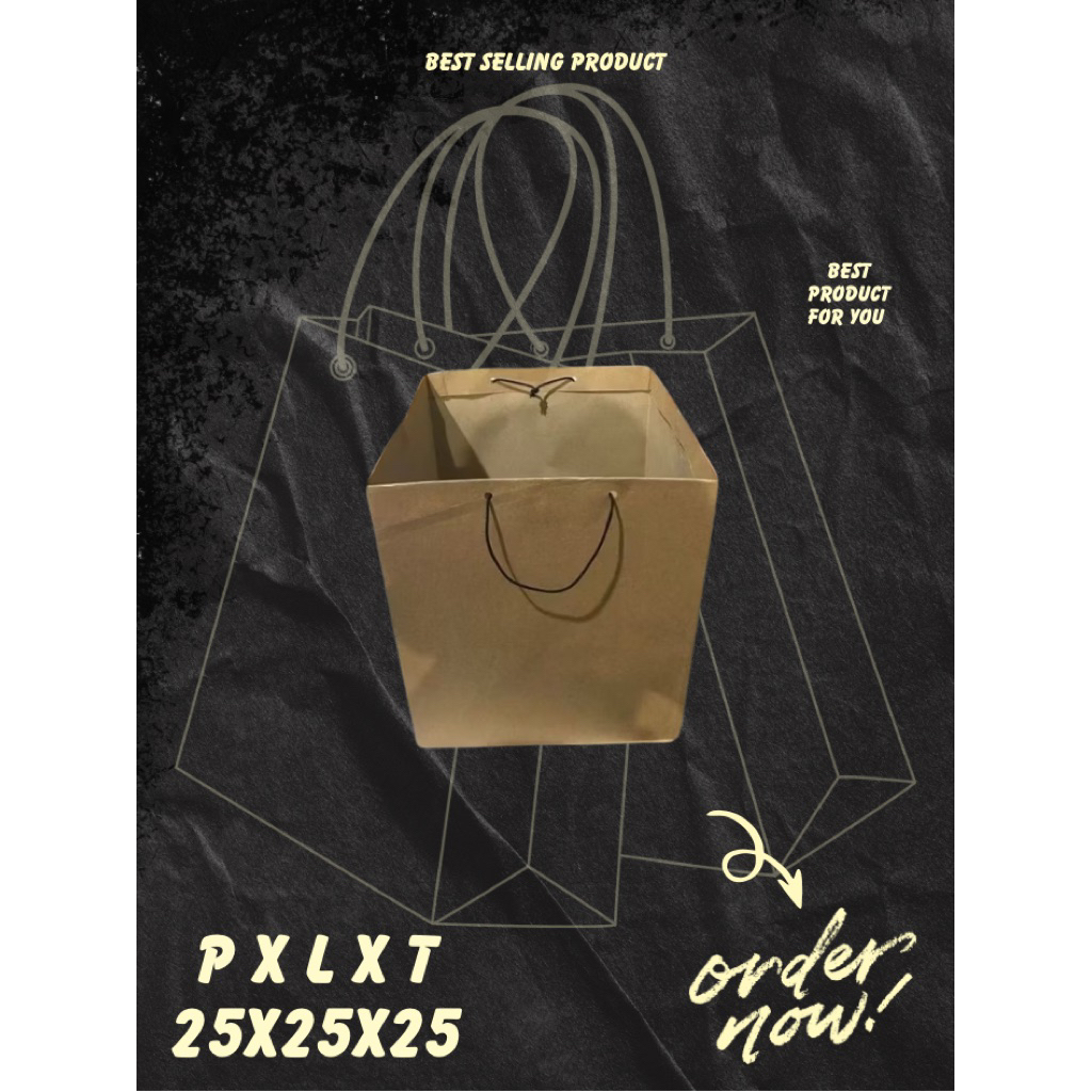 

Paper Bag Coklat Polos Ukuran 25x25x25 (paket 12pcs) |Tas Kertas |Tas Kado |Tas Souvenir |Paper bag Hampers