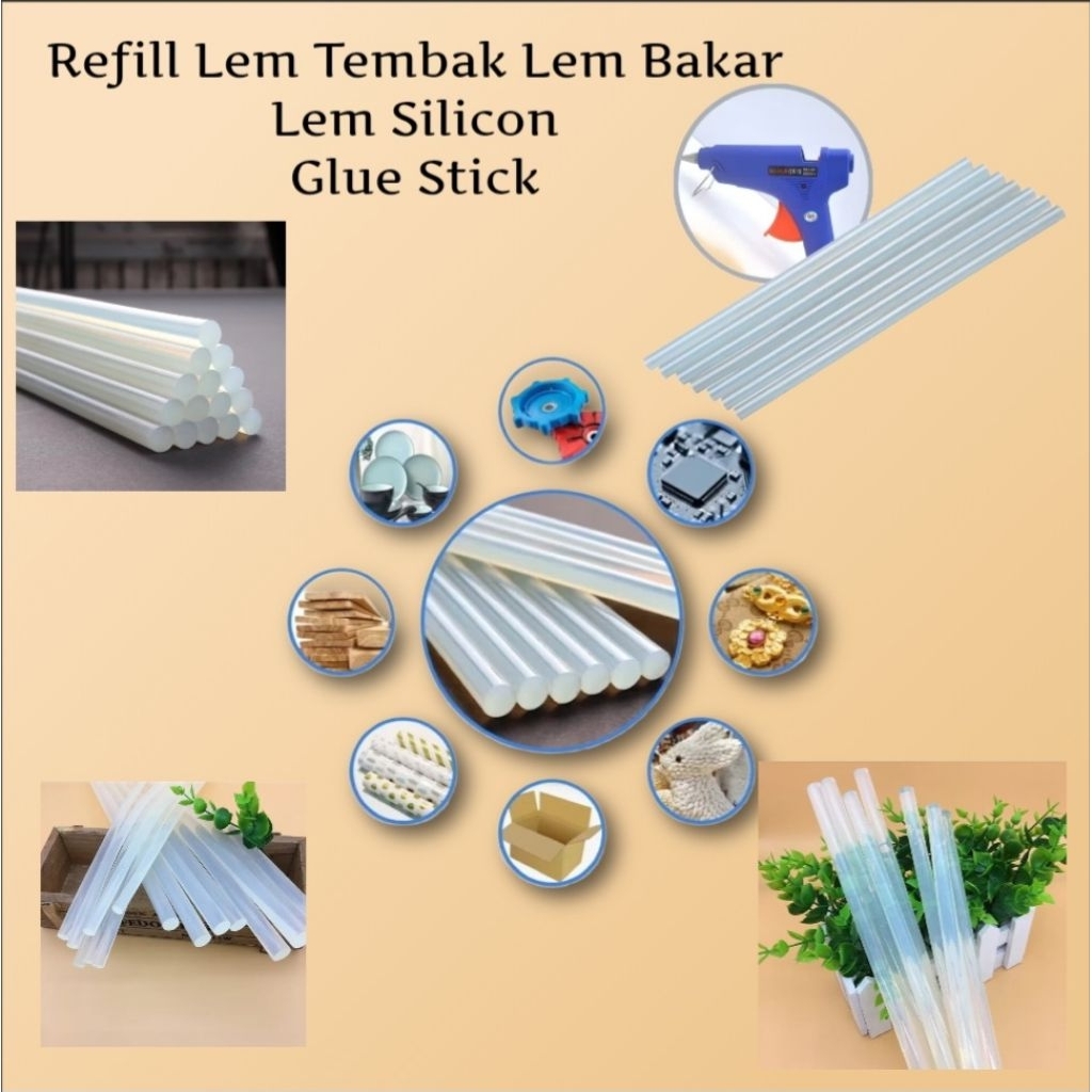 

Refill Glue Gun/isi Ulang Lem Tembak 7mm X 10cm