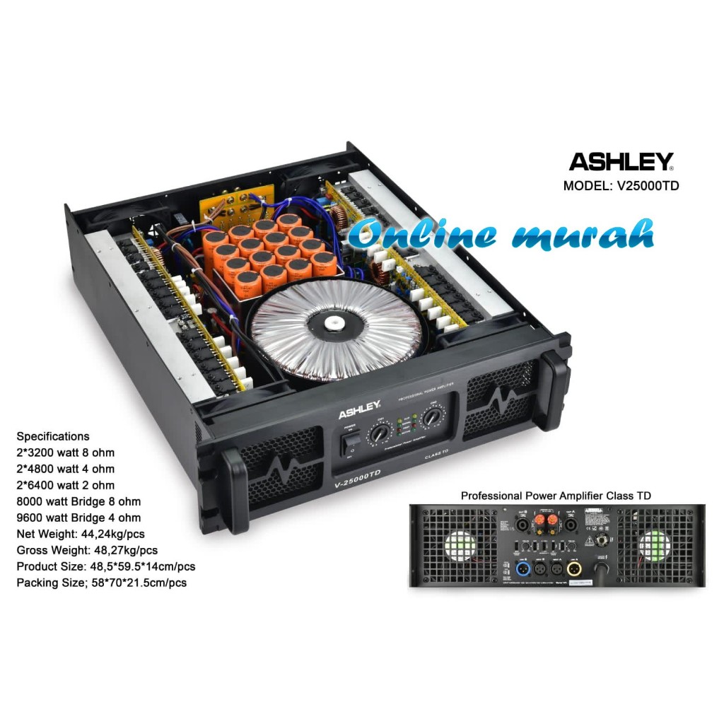 POWER AMPLIFIER ASHLEY V 25000 TD/ POWER AMPLIFIER ASHLEY V25000TD CLASS TD