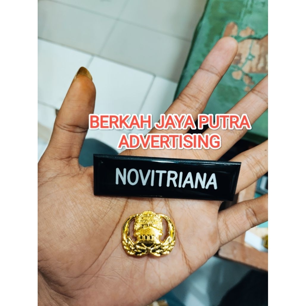 

Papan nama Dof Satu set Pin Korpri Di lapis Resin Exslusif