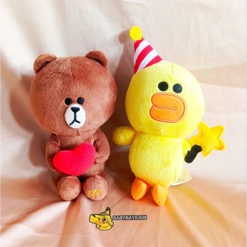 BONEKA BROWN AND SALLY LINE FRIENDS MCD