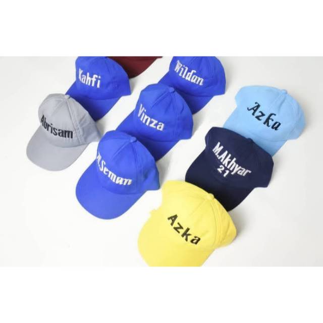 Awet Topi Anak Bordir Nama, Topi Basebal Anak, Topi Bisbol Anak 2-8 Tahun Request Nama