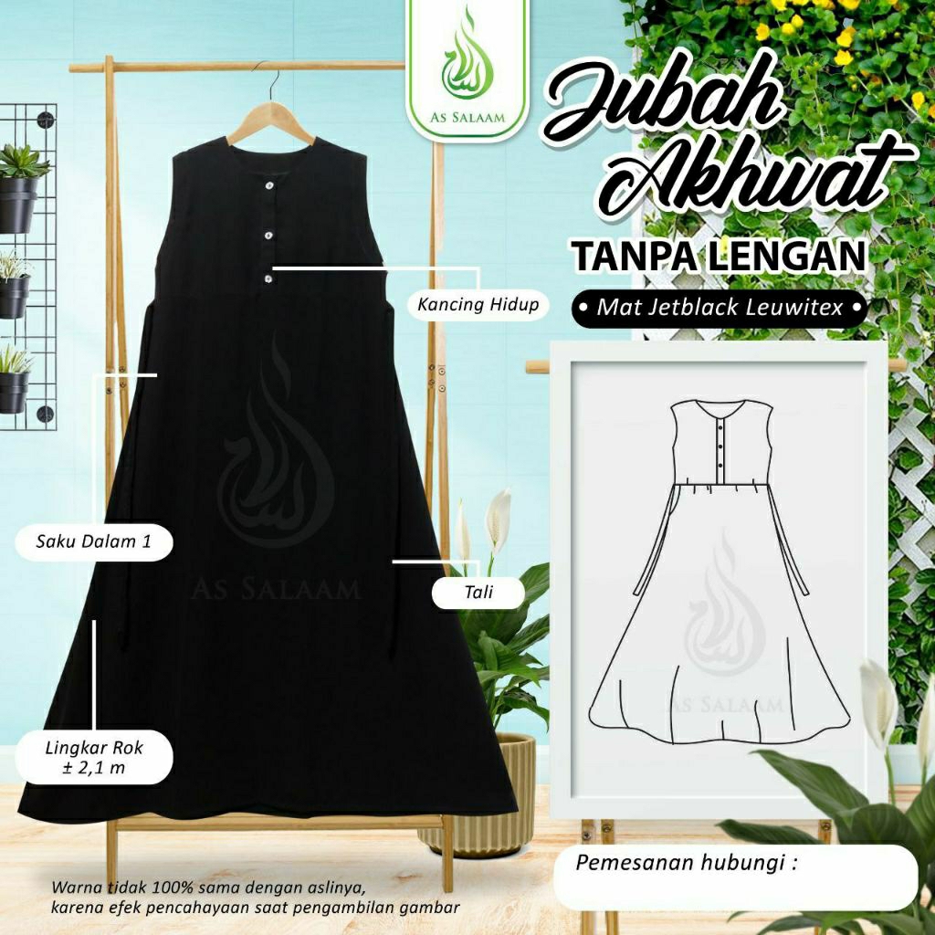 Lekton Overall Sleevelees Gamis Tanpa Lengan Bonanza