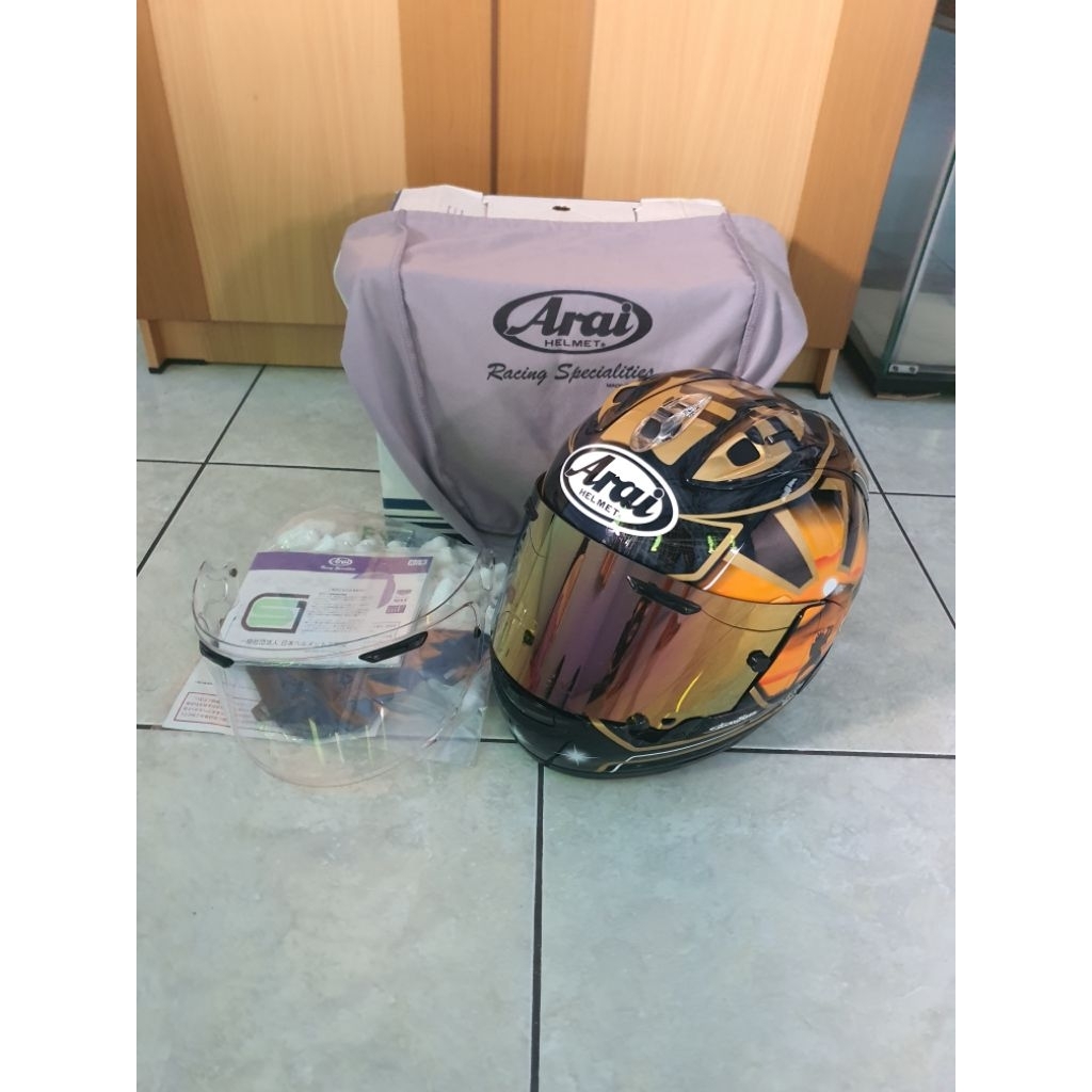 Arai rx7x Dani Pedrosa Samurai Spirit Gold