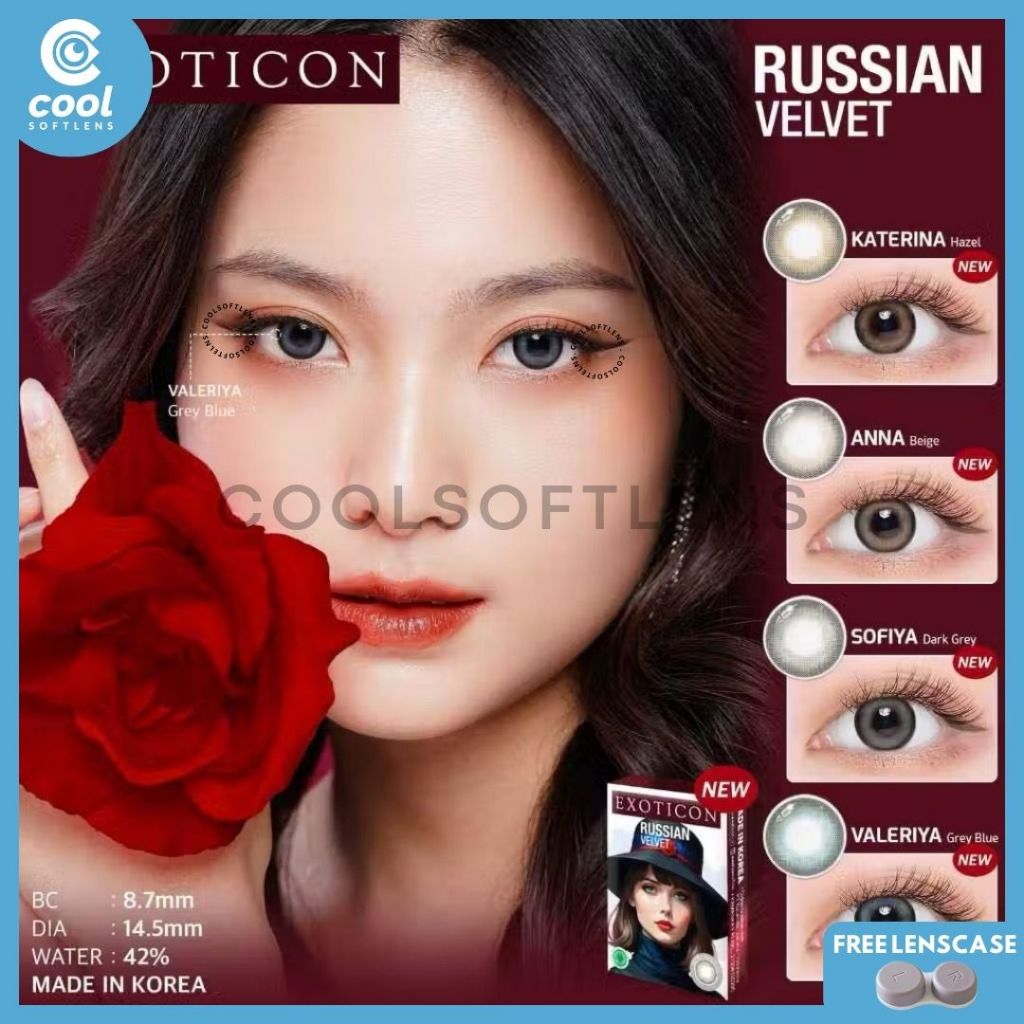 Softlens X2 RUSSIAN VELVET VOL II 14,5 MM Normal & Minus (-0,50 S/D -6,00) By X2 Exoticon / Soflen R