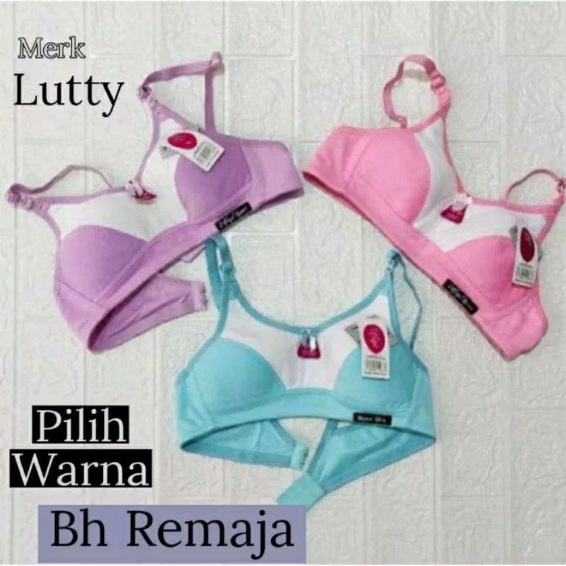 Lutty BH Lutty Sport Bra Remaja Bra Pelajar Tampa Busa Tanpa Kawat Model Cup Kecil Bahan Katun Adem