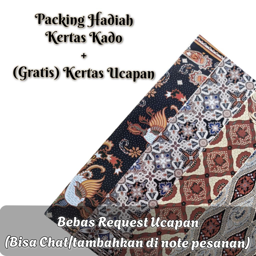 

(PENGIRIMAN INSTAN)~PACKING KERTAS KADO + FREE KARTU UCAPAN UNTUK GIFT WEDDING/HAMPERS