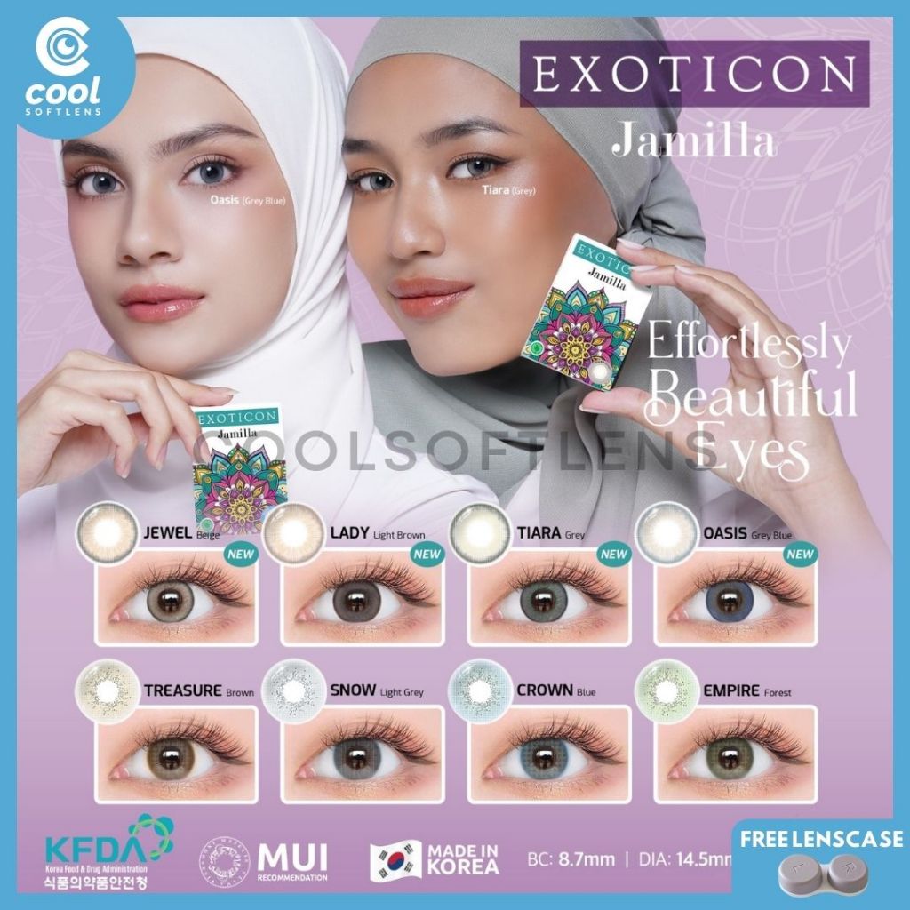 Softlens X2 JAMILLA 14,5 MM Normal & Minus (-0,50 S/D -6,00) By X2 Exoticon / Soflen Jamilla / Softl