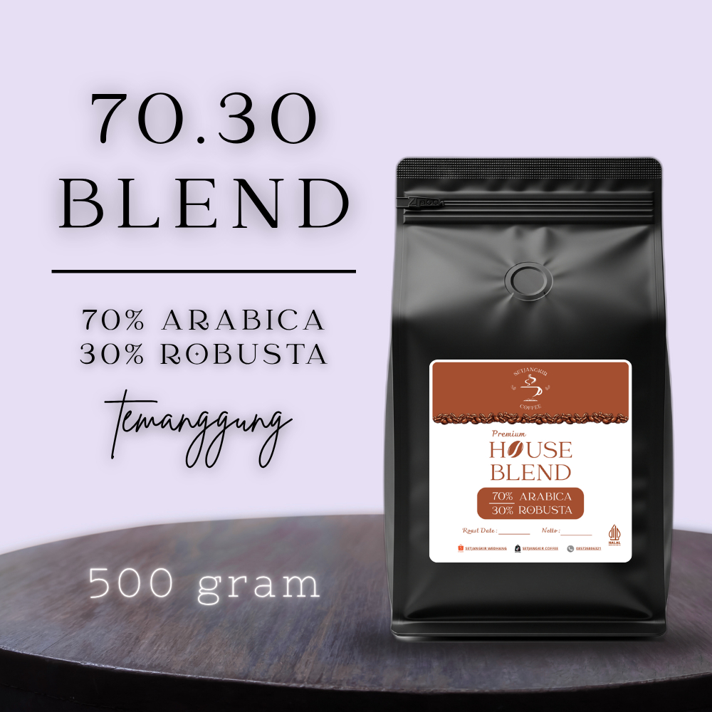 

SETJANGKIR COFFEE House Blend 70% Arabica 30% Robusta Temanggung 500 gram - Bubuk Kopi