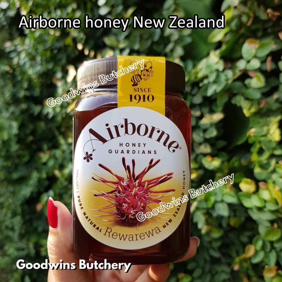 

NZ Airborne honey REWAREWA pure natural madu asli import New Zealand 500g