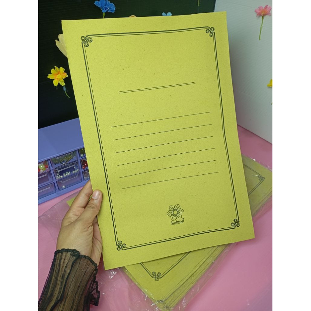 

[Aesthetic by FSs.id] Map kertas warna Merah/kuning/biru 10pcs bukan 1 pak
