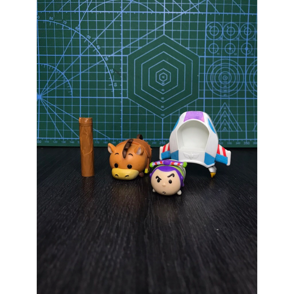 Tsum Tsum Buzz Lightyear Spaceship + Bullseye Figure Set Disney Tsum Tsum Jakks [PRELOVED]